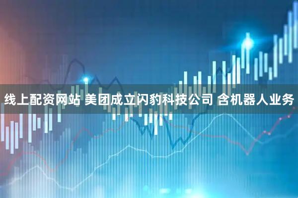 线上配资网站 美团成立闪豹科技公司 含机器人业务